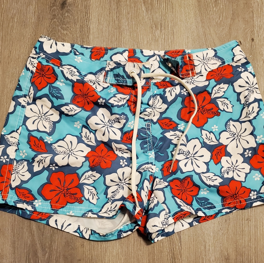 Girls floral swim shorts